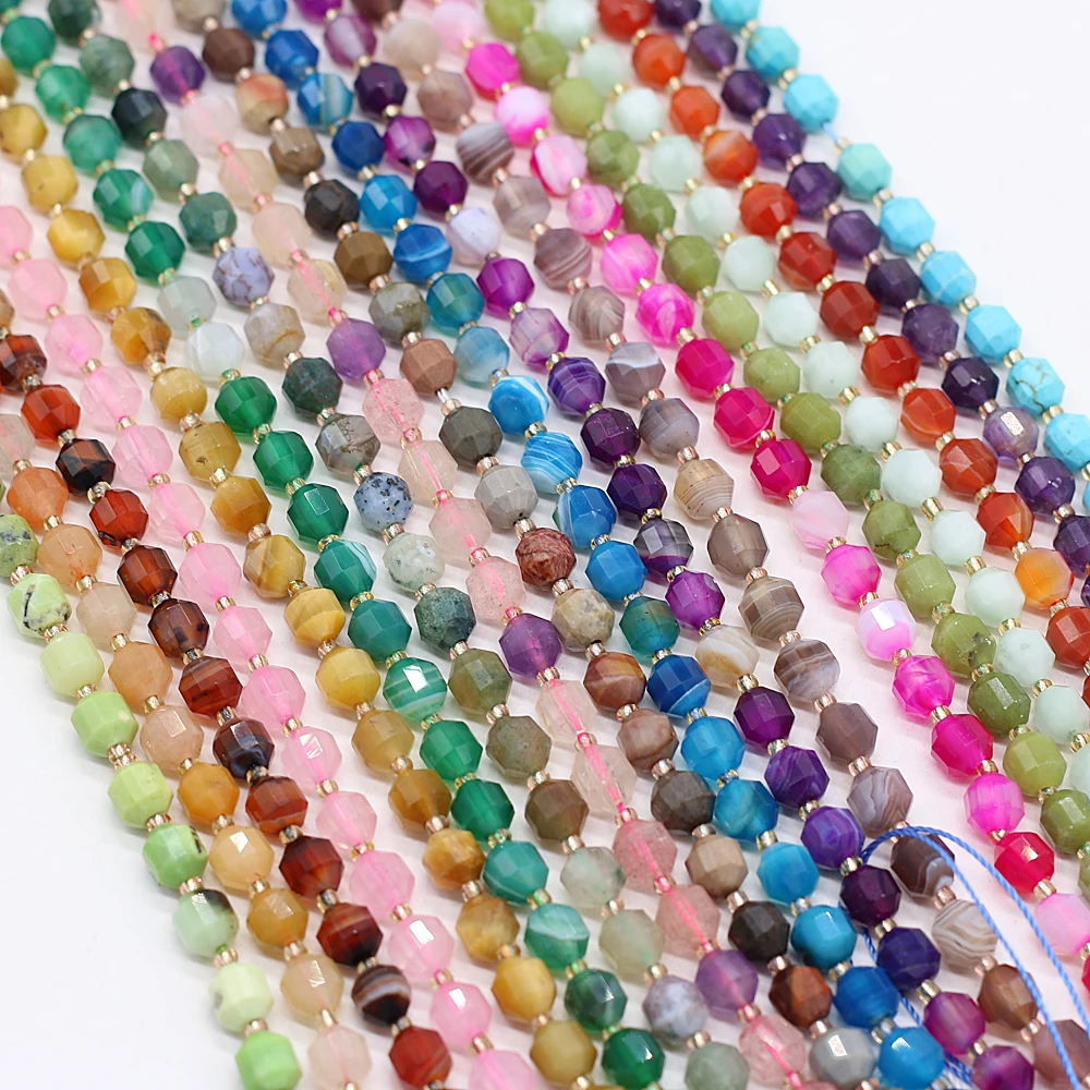 

Natural stone semi-precious stones faceted loosely spaced beaded jewelry for DIY necklace bracelet earrings and accessories