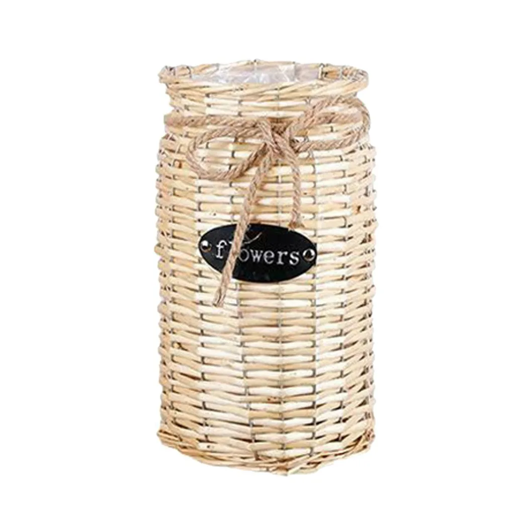 Высококачественная плетеная корзина для хранения цветочных растений соломенная ваза коробки для хранения, домашний декор Новинка