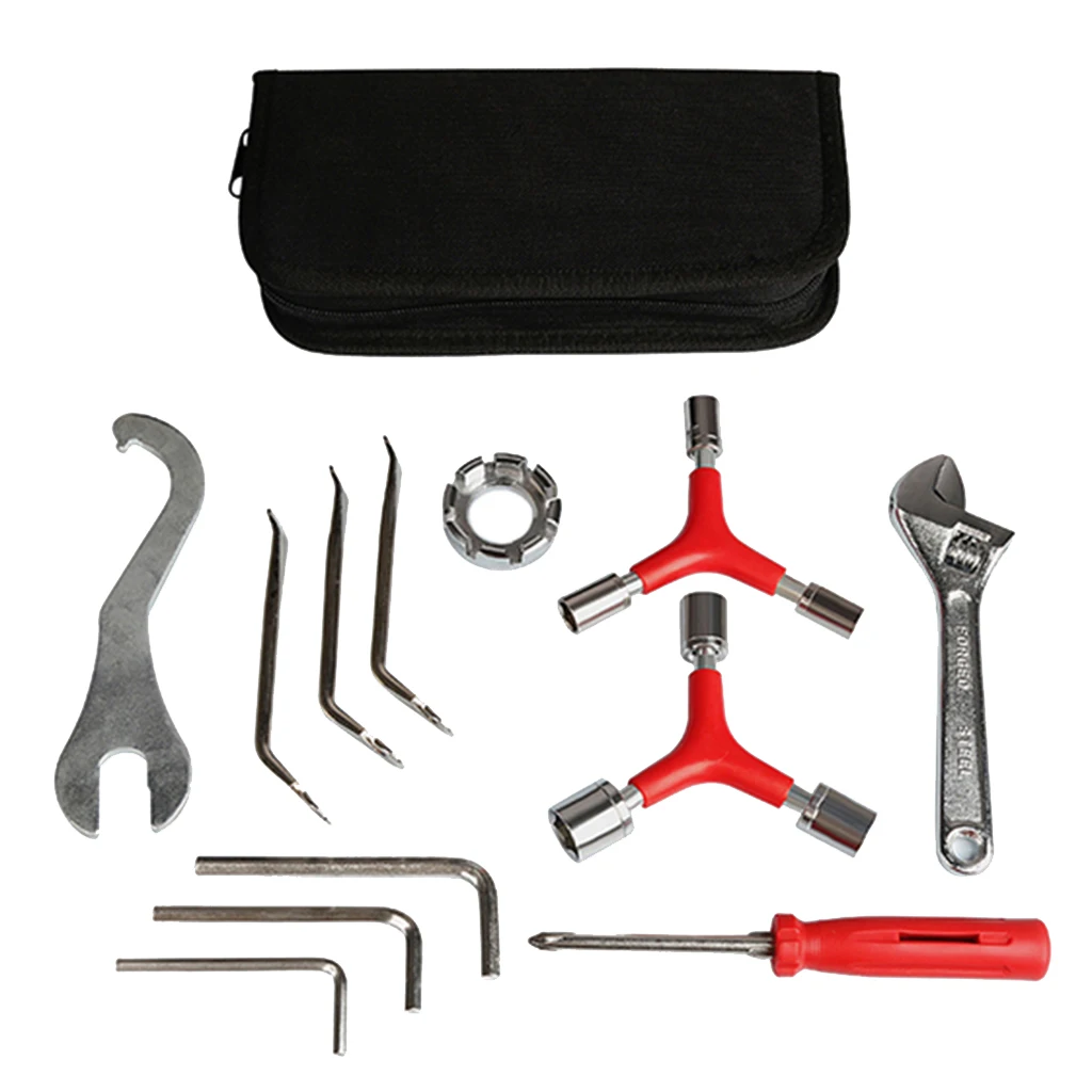 Набор инструментов для ремонта велосипеда, профессиональный набор инструментов для обслуживания велосипеда, включает сумку для переноски, шестигранный ключ, отвертку