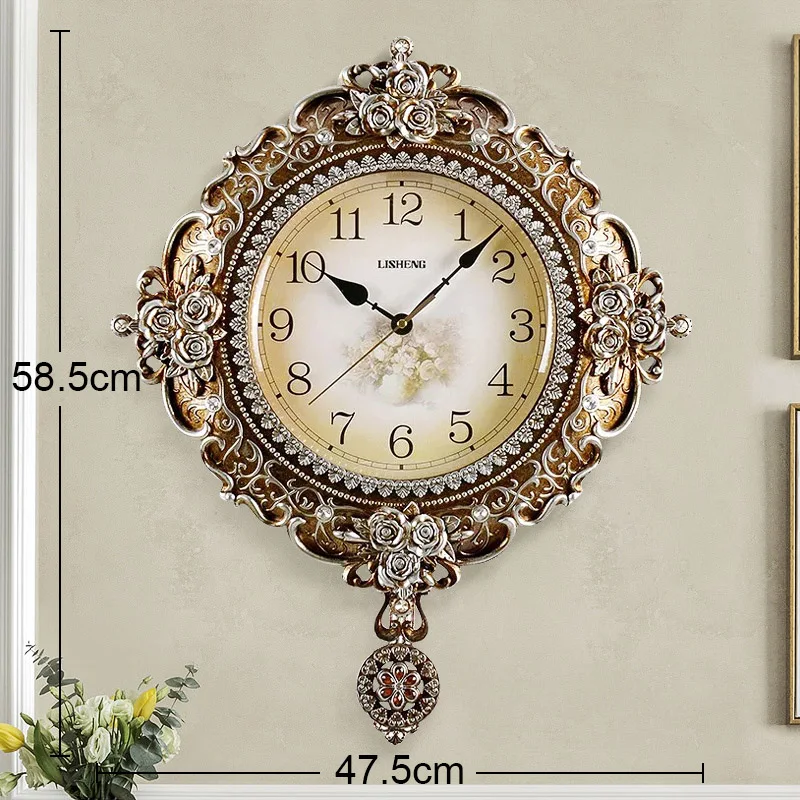 Swing Pastoral Wall Clock Minimalist Mute Quartz Clock Color:Z1104-4