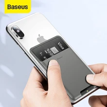 Baseus Universal Phone Back Wallet Card Slots Case For iPhone 11Pro X XS Max XR Case Luxury 3M Sticker Silicone Phone Pouch Case
