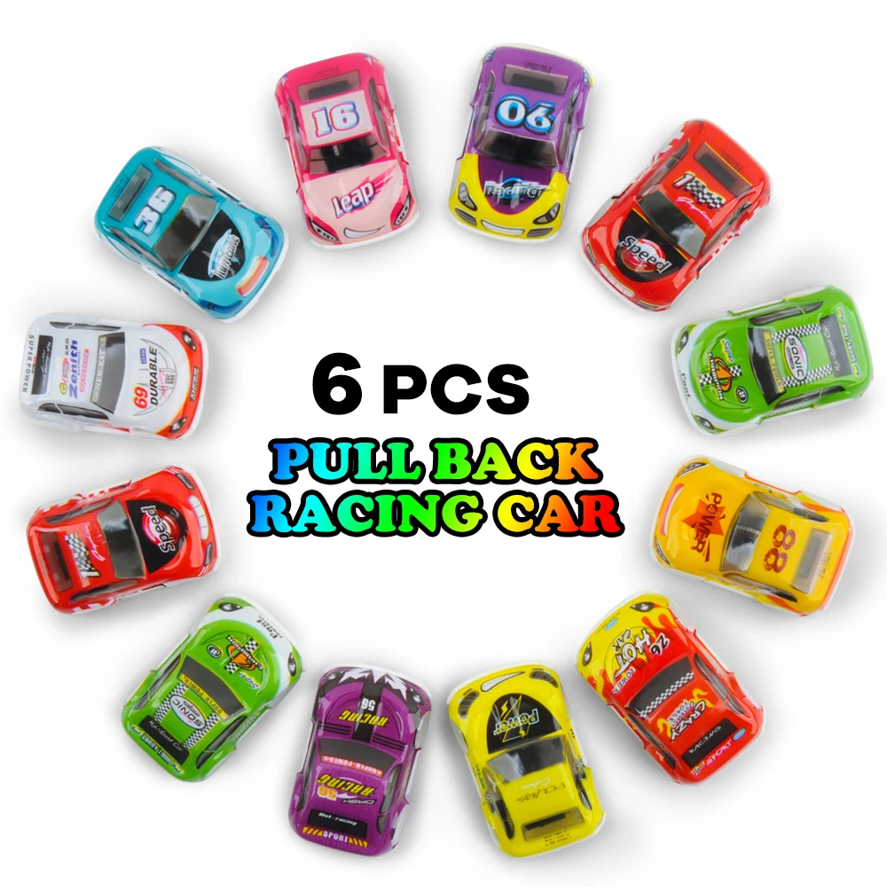 Набор детских машинок 6 шт. развивающий прицеп с имитацией инерционный грузовик