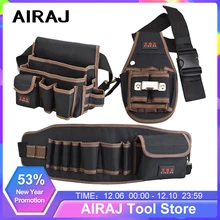 AIRAJ – sac de rangement pour outils de taille, avec ceinture, électricien professionnel, militaire, Double couche, trousse à outils en tissu Oxford et Polyester