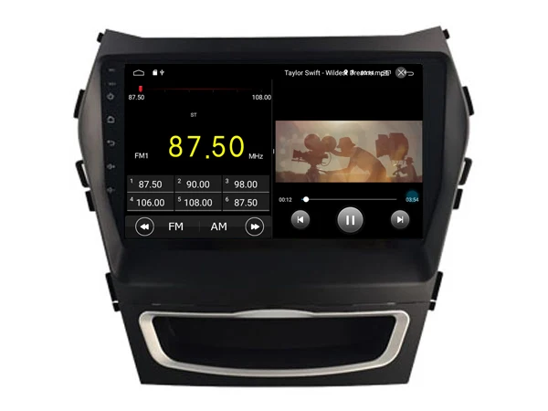 Автомобильный Android 9,0 плеер для hyundai IX45 Santa Fe 2013 магнитофон 4G Lte sim карта радио с Bluetooth и GPS 2.5D ips экран