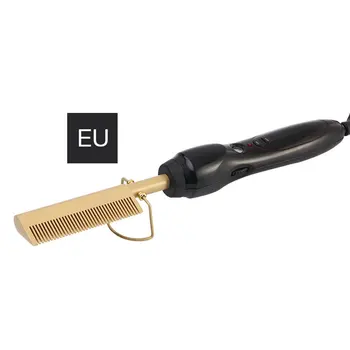 

Electric Titanium Alloy Hair Curler Comb Wet And Dry Hair Dual Use Hair Curling Iron Straightener Comb