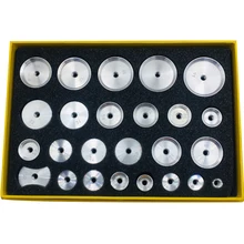 25 шт. задний Алюминиевый Практичный Прочный Профессиональный Корпус для ремонта часов, резьбовые плоскогубцы, хрустальные доводчики, пресс-инструмент