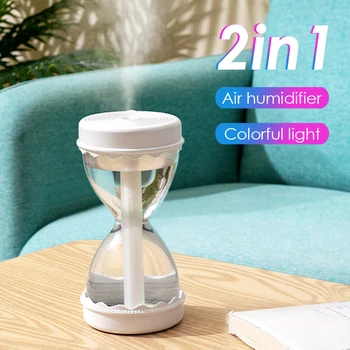 

Colorful Breathing Light USB Car air Humidifier Portable Hourglass Air Humidifier Aromatherapy Essential Oil Diffuser For Home