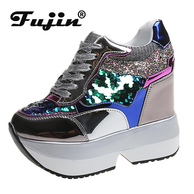 

Fujin Chunky Chaussure New Sneakers Dropshipping Women Platform White Sneakers Mellow Shoes Casual Flats Breathable Soft Femme