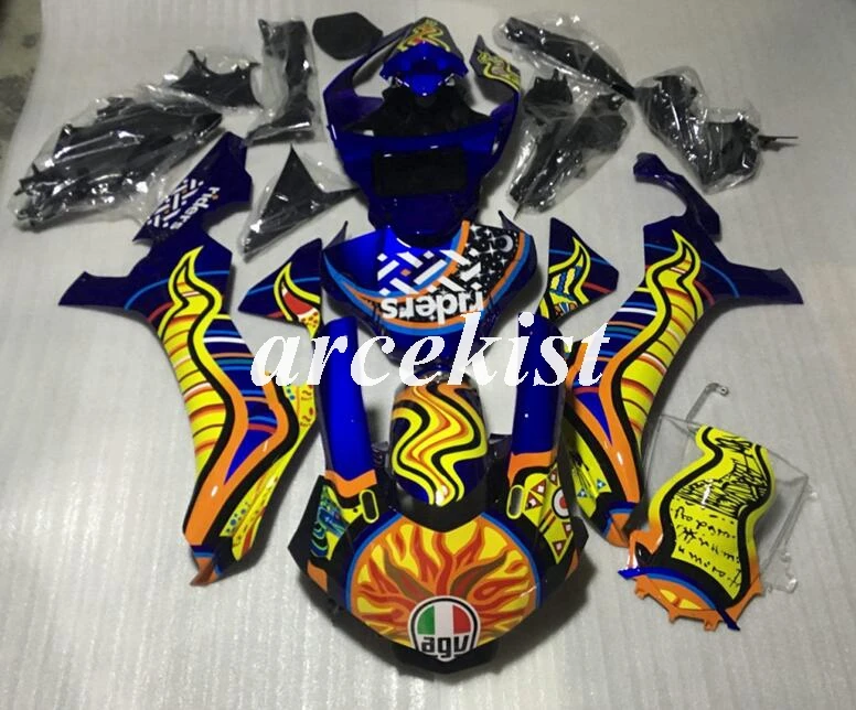 Литья под давлением ABS Обтекатели комплект подходит для YAMAHA YZF-R1 YZF R1 15 16 17 18 YZF1000 на заказ крутой стиль