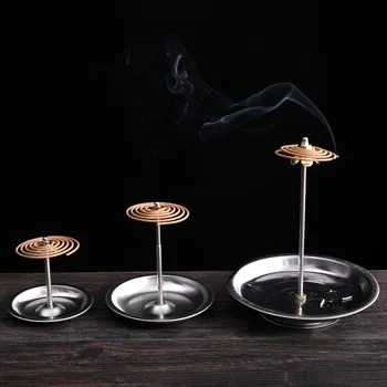 

Mosquito Coils Holder Large Hotel Metal Repellent Rack With Cover Saft Mosquito coil tray summer anti-mosquito supplies Stand