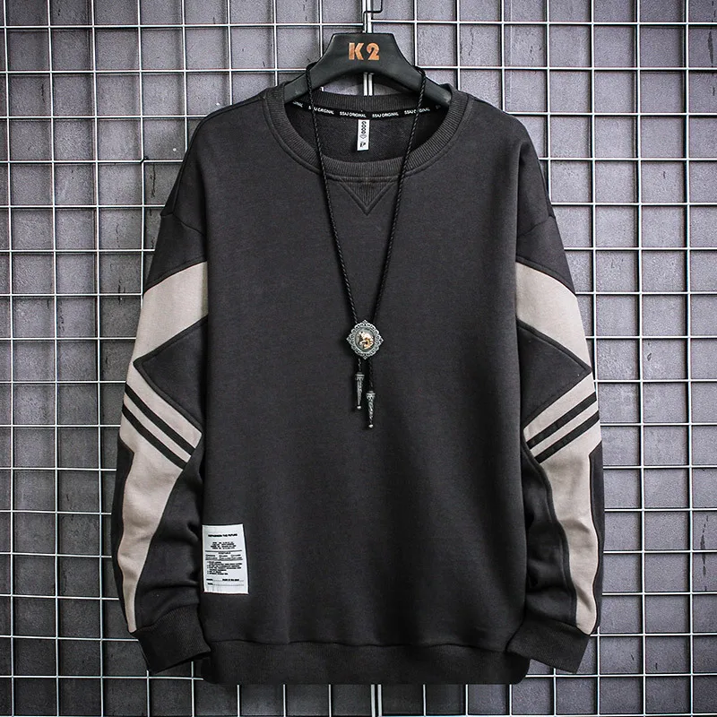 

Men's 2020 Autumn Winter Sweatshirt Mens Hip Hop Streetwear Casual Fashion Clothes Colorblock Men Clothing