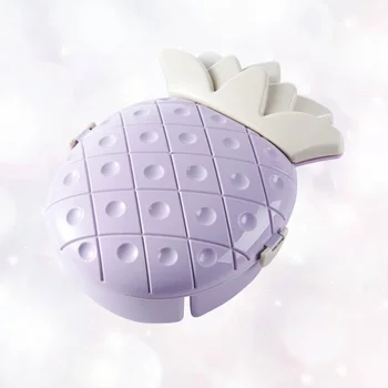 

Fruit Divided Plate Dried Fruit Food Snack Tray Plastic Container for Home Banquet Party (Pineapple Purple + White)