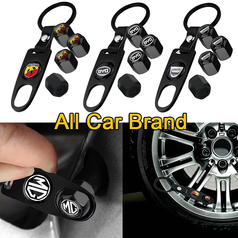 Universal 1Set Car Accessories Logo Tyre Valve Caps Dust Covers For Cadillac 