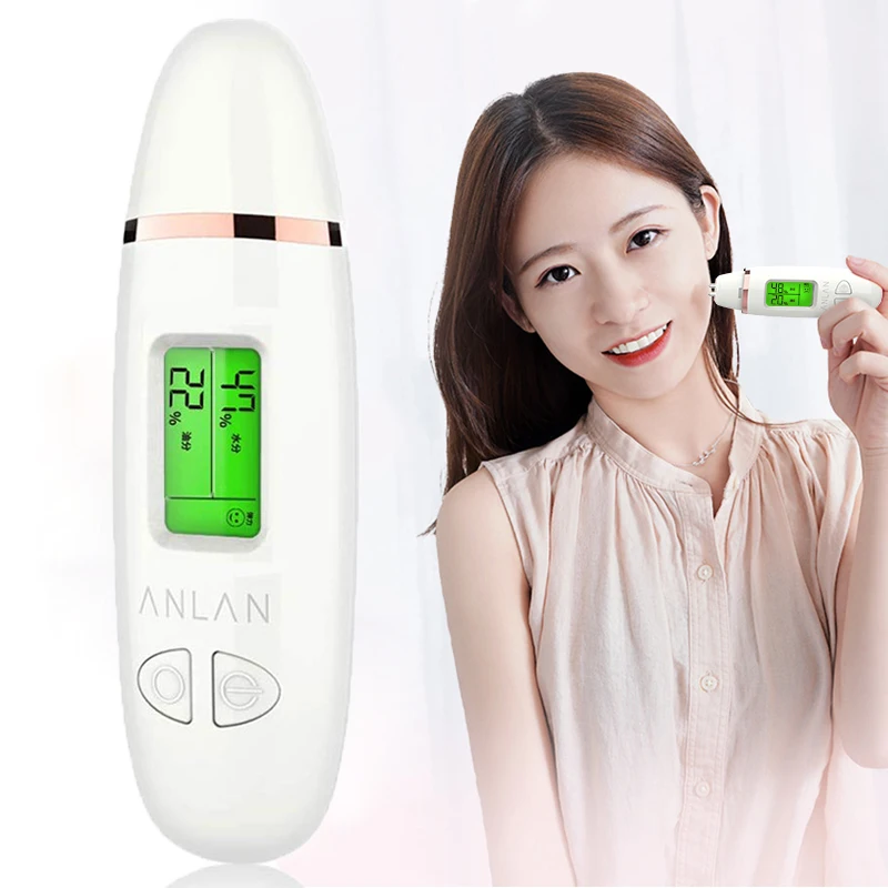 

Skin Oil Content Analyzer LCD Digital Facial Skin Moisture Meter Battery Operated Skin Care Tester Monitor Detector