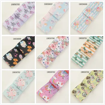 

5 Yards New Arrival 25mm/38mm/50mm/75mm Grosgrain/Satin Ribbon Heat Transfer Printed for Kids DIY Hair Bows