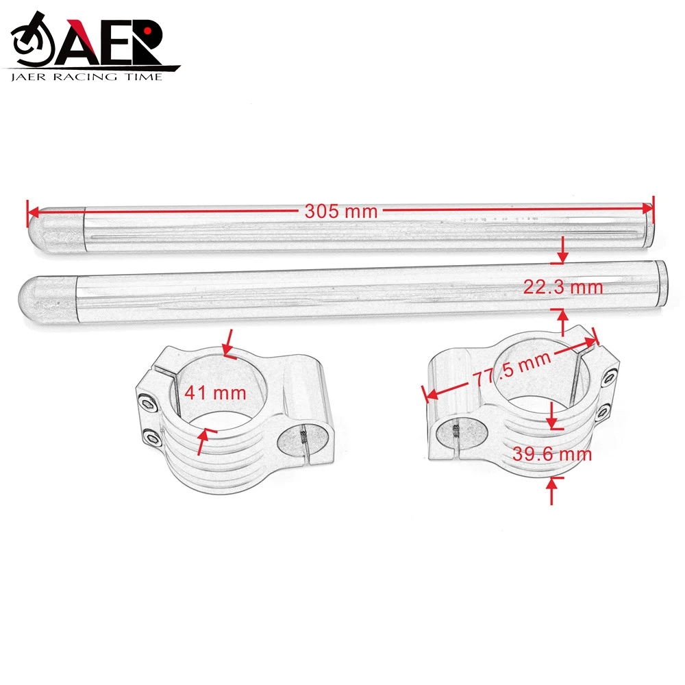 Yamaha YZF R3 R25 MT03 MT25   ڵ ,   CNC Ŭ  ũ ڵ , 41 mm
