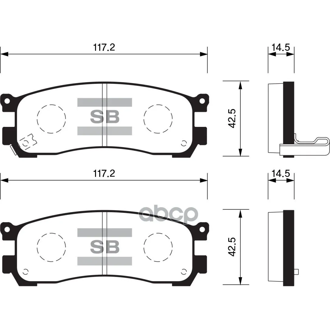Sp1528_колодки Дисковые Задние! Mazda 929 All 87-91 Sangsin Brake Sp1528 Sangsin brake арт. SP1528