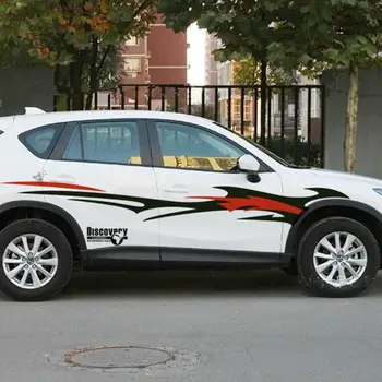 

D-676 Flame Totem Tribe Car Full Car Sticker Cover Scratches And Individual Body Stickers Black Red