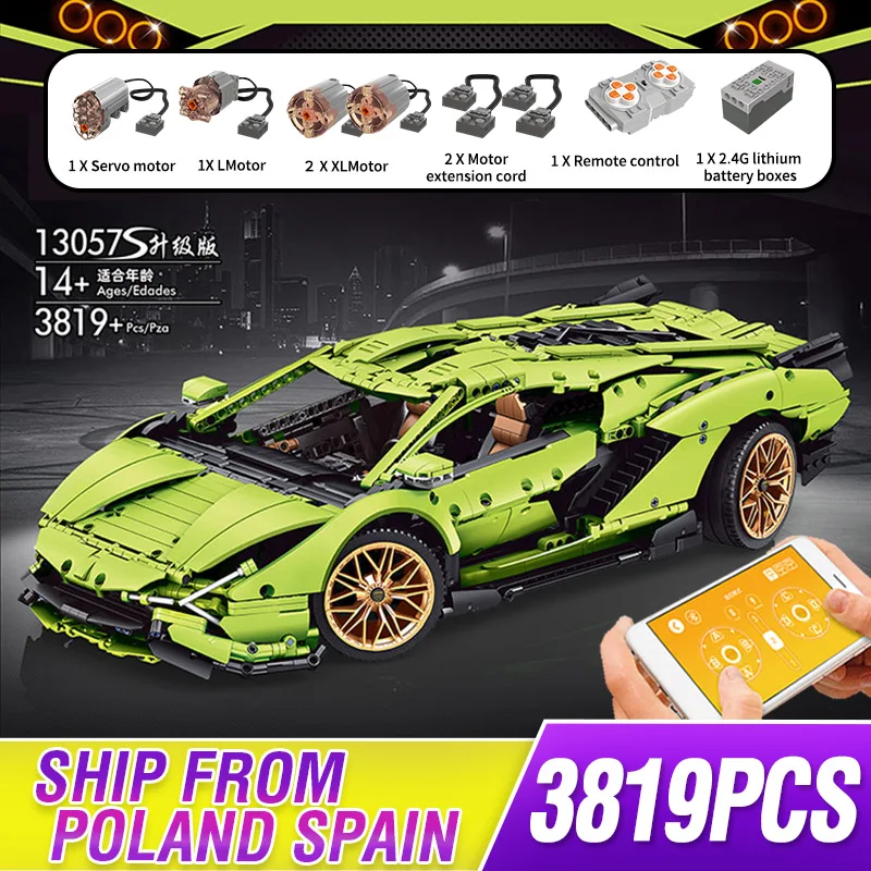 Автомобиль с дистанционным управлением Mould King MOC модель автомобиля в масштабе 1:8