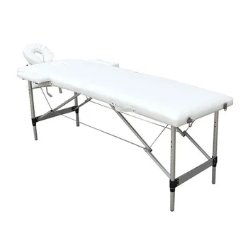 

PVC Leather 2 Sections Folding Portable SPA Bodybuilding Massage Table with Case Lightweight Foldable Beauty Bed Salon Furniture