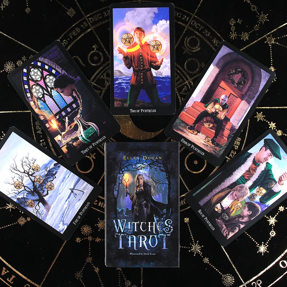 Cartas del Tarot de la bruja, 78 tarjetas, indicador del futuro destino, cartas de previsión, juego de mesa de regalo