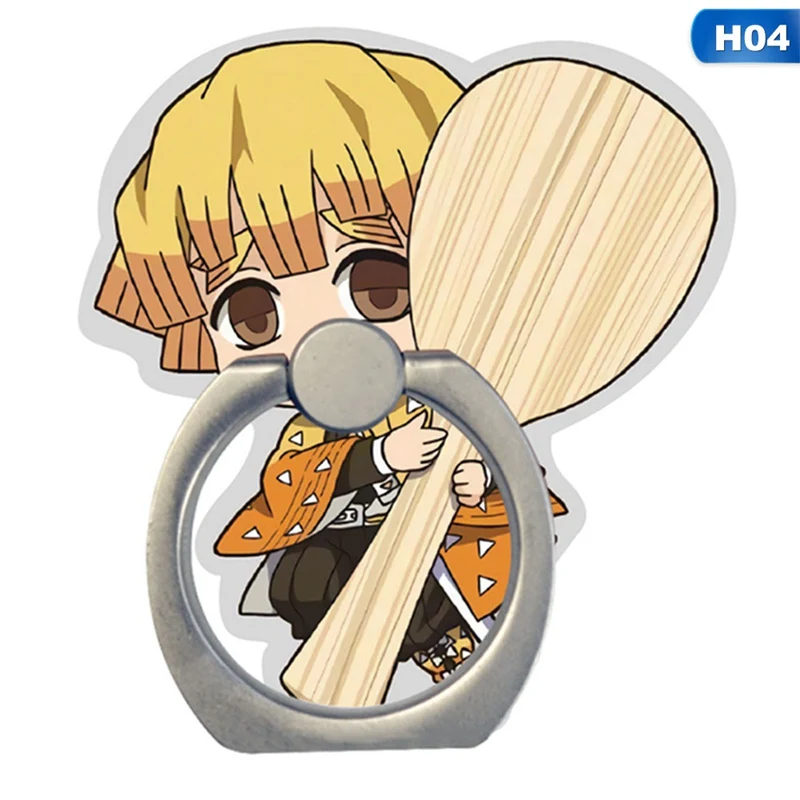 UVR New Acrylic Cartoon Demon Slayer Kimetsu no Yaiba sword Stay Cute Mobile Phone Ring Bracket for IPhone for Xiaomi - Цвет: 4