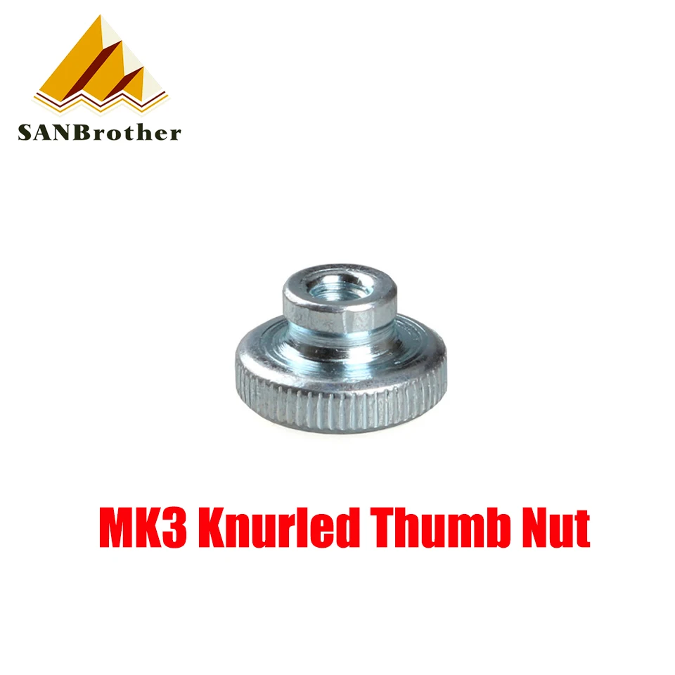 

10pcs/lot 3D Printer Heated Bed Leveling Nut Z-axis Leveling Nut M3 Knurled Thumb Nut for Makerbot Prusa I3 Printer