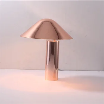 

New Design Modern Industrial Rose Gold Aluminum Table Lamp For Bedside Lamp kitchen dining bar