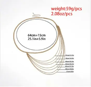 

Hot Women Retro Gold Silver Belts Waistbands Multilayer Long Tassel for Party Jewelry Dress Waist Chain Coin Pendant Belts 2020