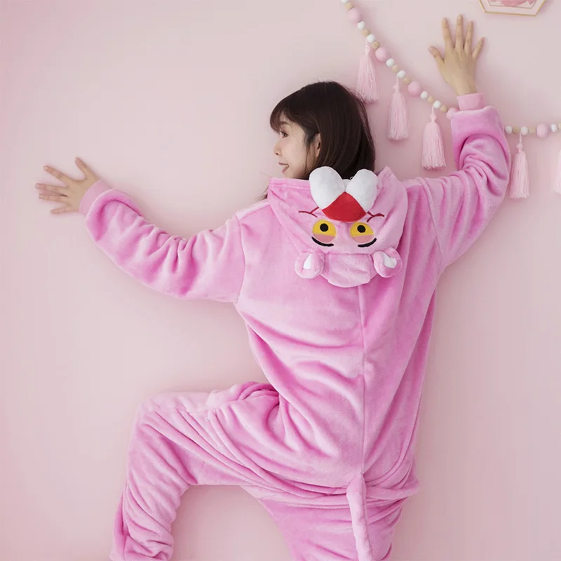 Кигуруми Единорог женские пижамы наборы фланелевые милые животные Свинья Панда комплекты пижам женские зимние единороги Ночная рубашка пижамы