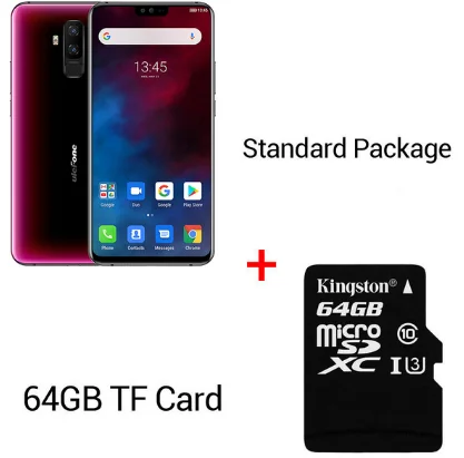 Ulefone T2 6,7 ''FHD+ Helio P70 6 ГБ 128 ГБ смартфон двойной 4G отпечаток пальца лица ID NFC Android 9,0 мобильный телефон 4200 мАч - Цвет: Red N 64GB Card