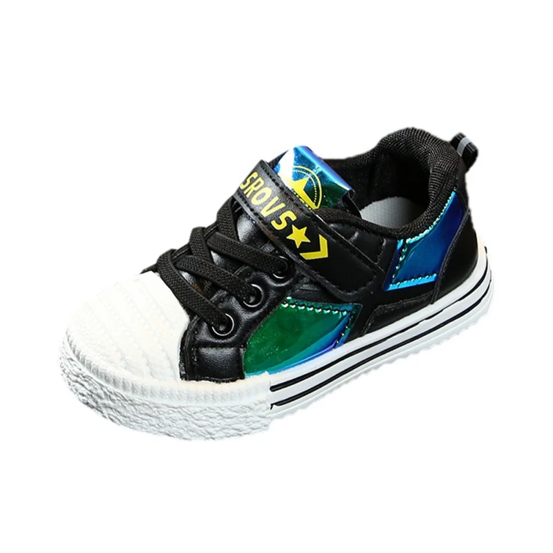 Черный Baby Girls Boys Casual Anti-Slip Letters Print Shoes Sneakers Toddler Soft PU Walking Shoes Cute Crib Toddler Shoes k - Цвет: Черный