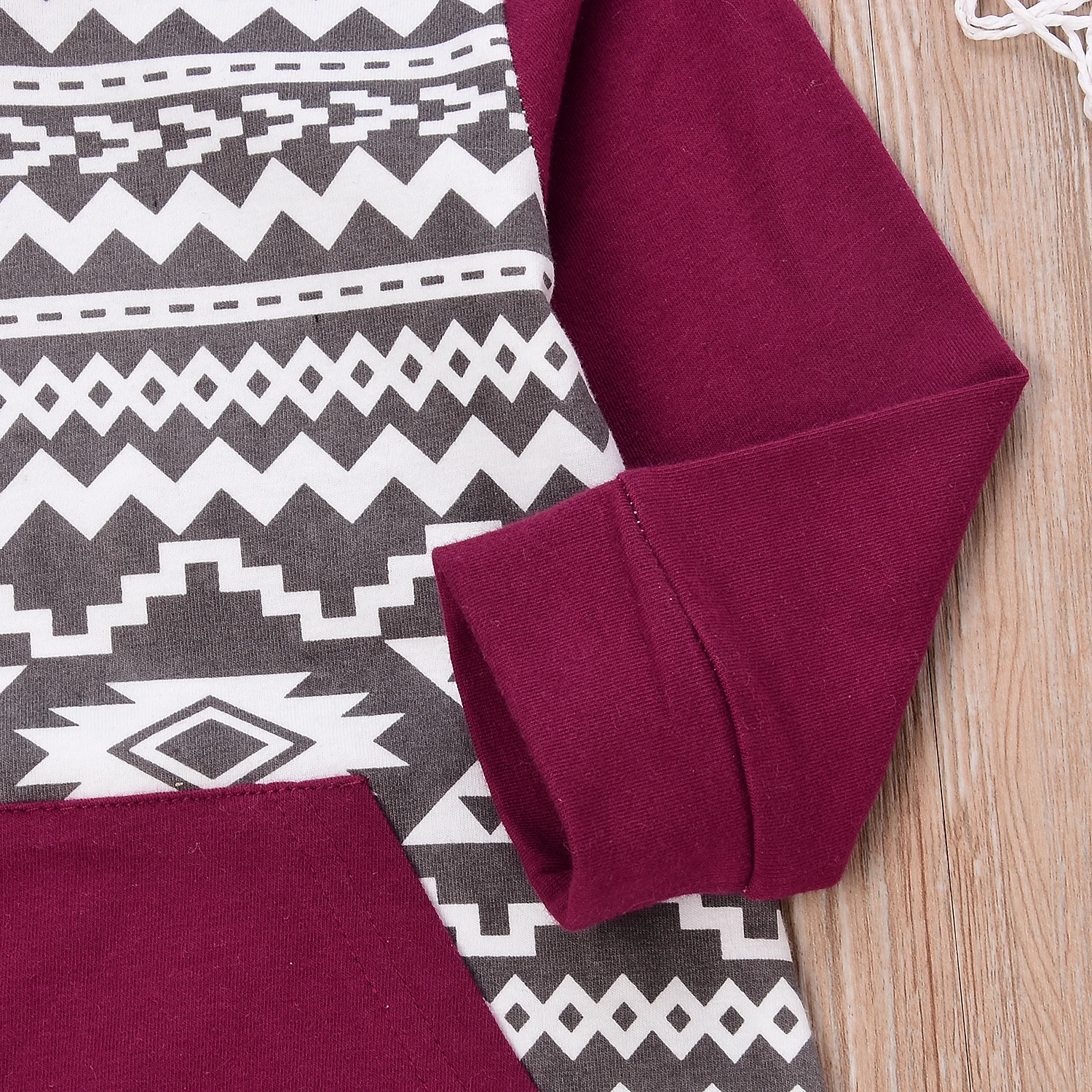 Long Sleeve Newborn Baby Hooded Romper Autumn Winter Infant Baby Jumpsuit Red Print Kids Clothing For Boys&Girls with Pocket D35