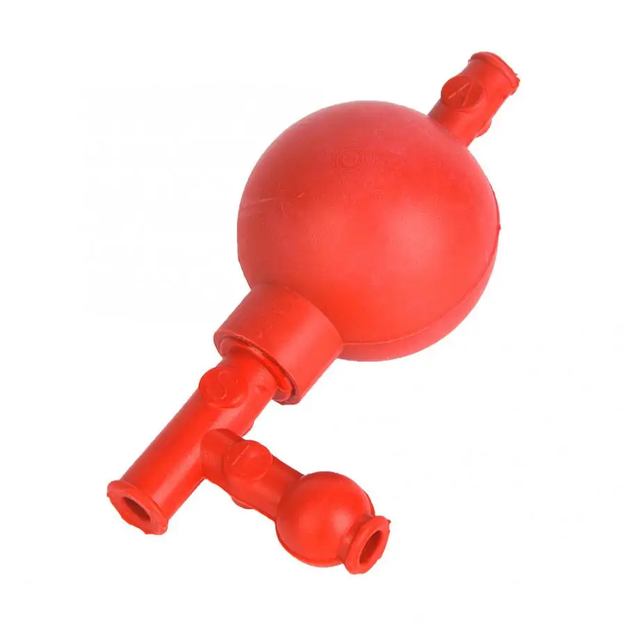 High Qualiy Lab Rubber Suction Bulb Safe Quantitative Pipette Ball with 3 Openings Red Woodworking tool parts