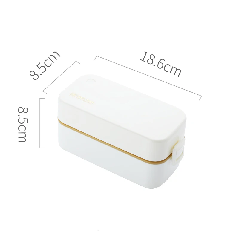 White Ланч-бокс, японская микроволновая печь, Bento box, 850 мл, контейнер для хранения еды, портативный, для школы, пикника, герметичный, BPA бесплатно - Цвет: White