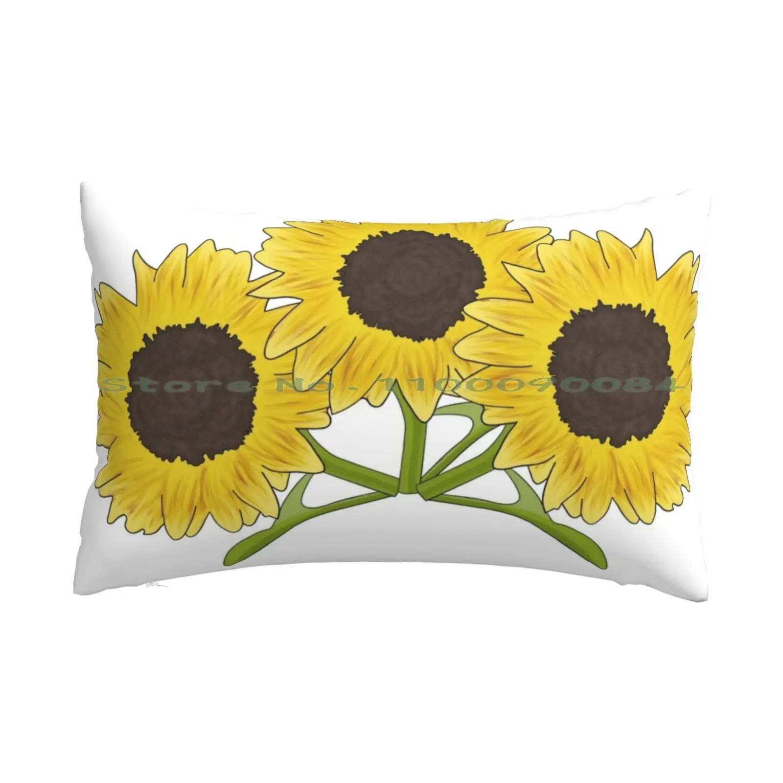 

Digital Sun Flower Bunch Pillow Case 20x30 50*75 Sofa Bedroom Sunny Yellow Flowers Yellow Sun Flowers Yellow Floral Three