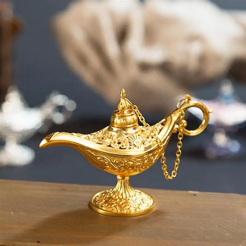 Лампа Aladdin курильница металлическая поделка антикварная подставка для желаний