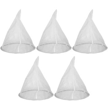 

5PCS Beekeeping Equipment Bee Honey Filter Nylon Cone-Shape Honey Screener Bee Hive Bee Honey Tools
