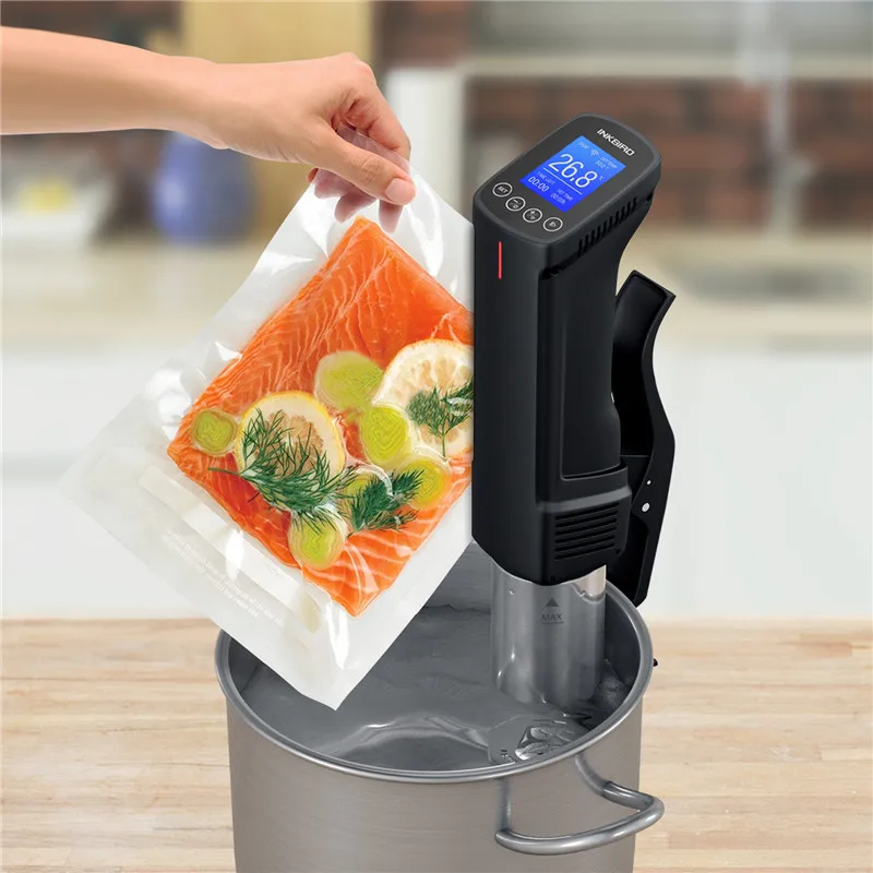 Inkbird UK Plug Thermal Immersion Cycle Precision Temperature WIFI Connected Sous Vide Culinary Stainless Steel Food Cooker