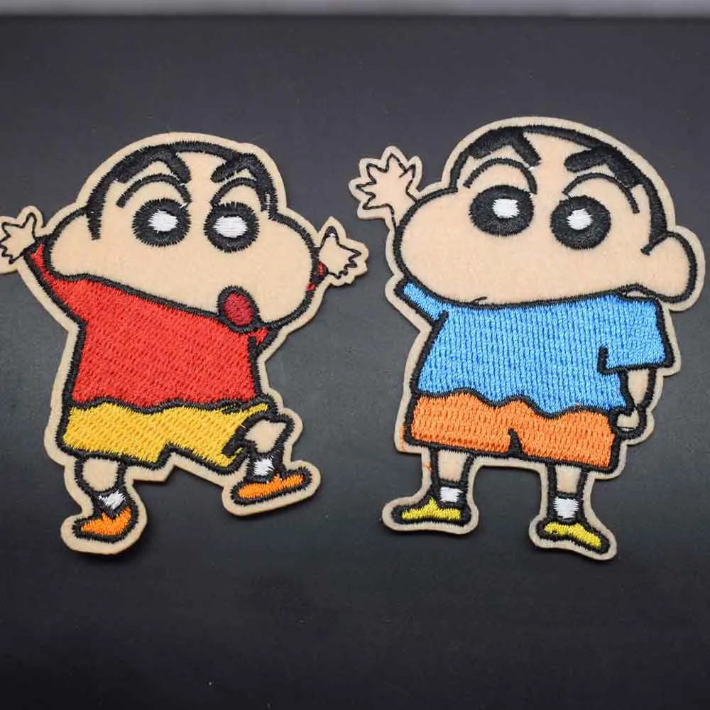 Мультяшные Японские Аниме Супер милые карандаши Shin chan утюжок на вышитых одежде