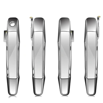 

Chrome Front Rear Outer Exterior Door Handle Set/4 Kit for 07-13 Chevy Silverado Suburban GMC Yukon Sierra Pickup Truck