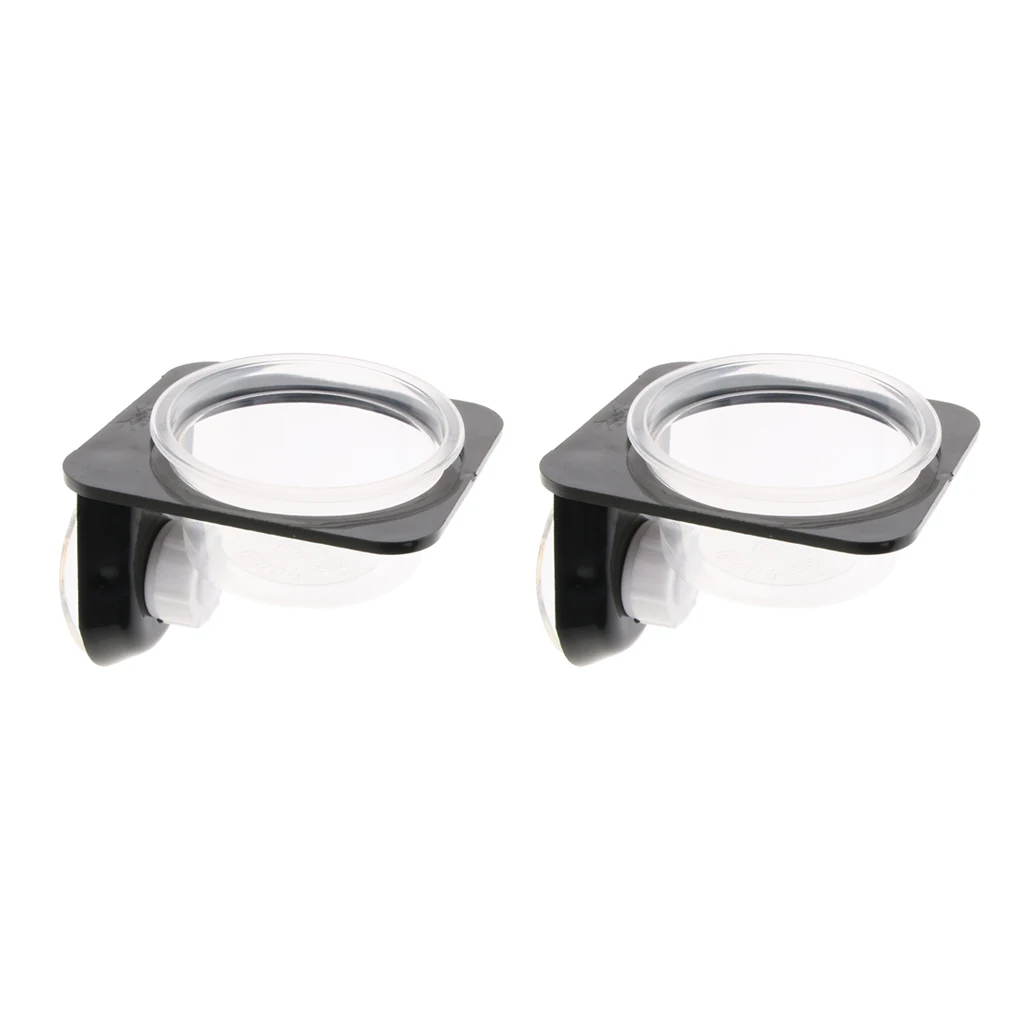 1 Pair Plastic Diameter 6cm Round Bowls For Amphibians Gecko Lizard Turtle