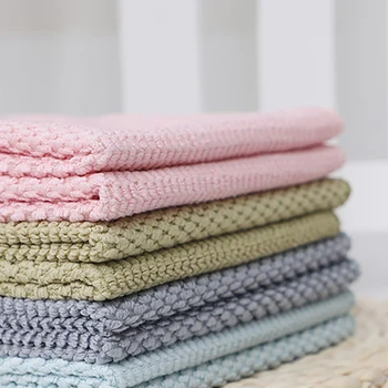 

1Pcs Washing Dish Towel Kitchen Supplies Cleaning Cloth Wiping Rags Microfiber 4Colors Anti-grease Super Absorbent 30*30CM