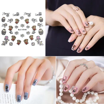 

20 Sheets Easter Glitter Bunny Chick Bird 3D Nail Sticker Children's Cartoon Nail Sticker （2 Sheets each for 1047D + 1048D + 104