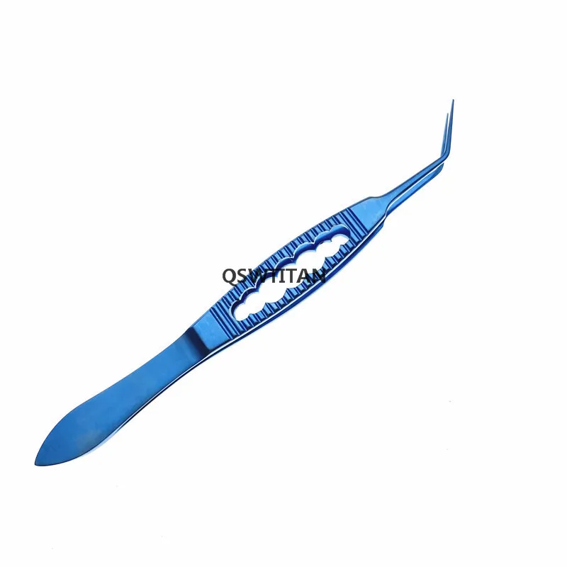 New Titanium Mcpherson Tying Forcep standard Tweezers ophthalmic surgical instrument Angled/ straight shafts 108mm long