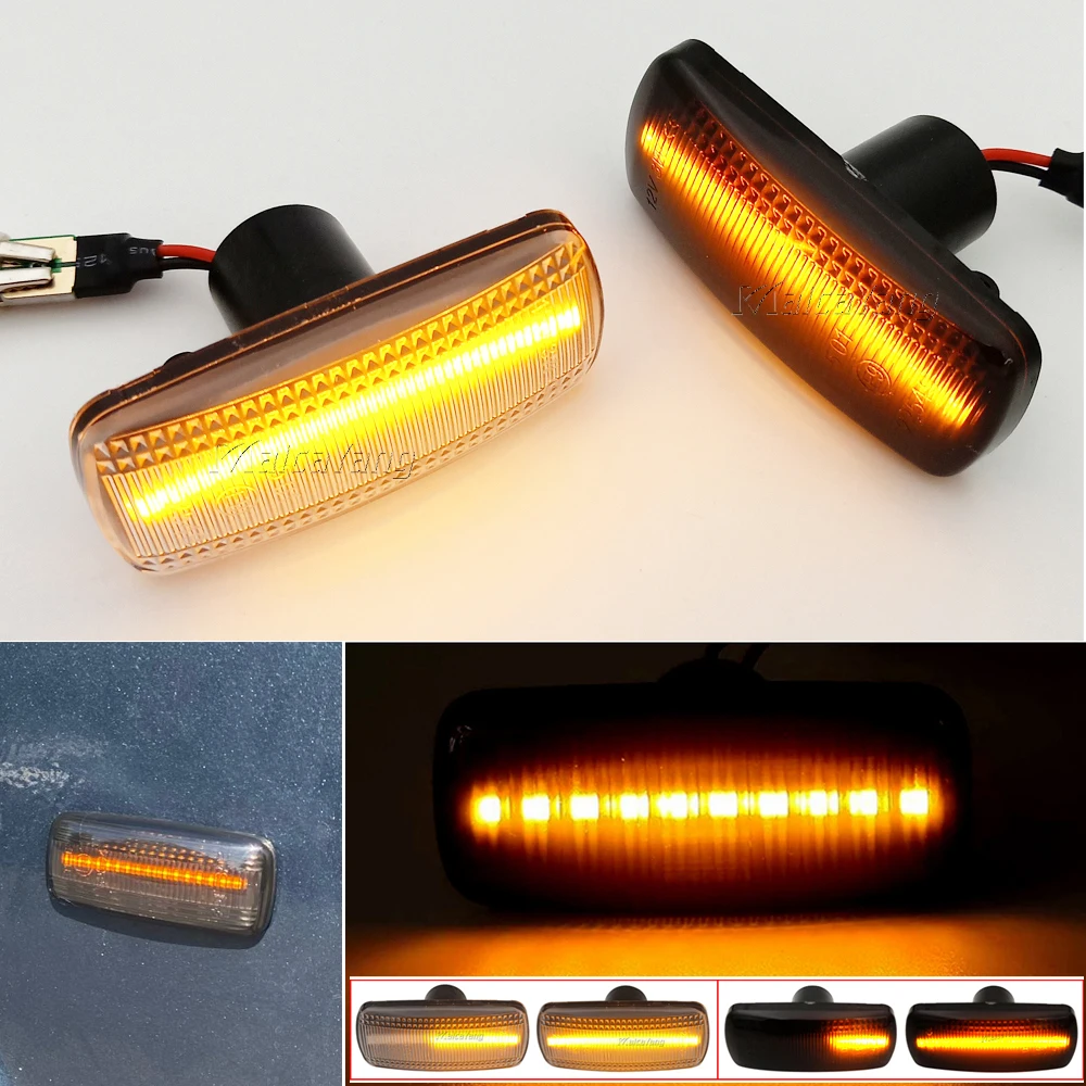 Scroll Dynamic Led Side Marker Turn Signal Light For Chrysler 200 Dodge Charger Repeater Blinker