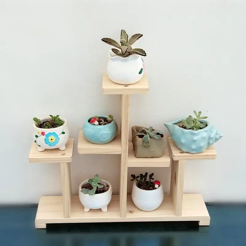 Version A Huerto Urbano Madera лестница Rak Bunga плантенреккен гостиная стойка Dekoration Stojak Na Kwiaty балкон Цветочная полка - Цвет: Version A