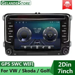 GELANDE radio con GPS para coche, reproductor Multimedia con Android, 2DIN, grabadora, para VW, Passat B6, Skoda Octavia, polo, golf 5