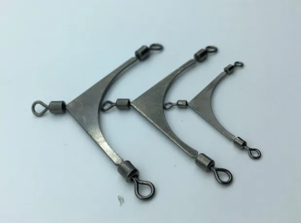 

American-Style Hanger Swivel Fishing Splitter Trigeminal Points Hook Connection 8-shaped Ring Strands Anti-Winding Fishing Gear