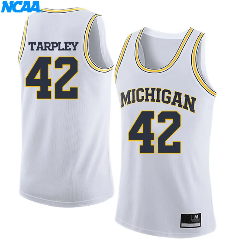 Новое поступление Высокое качество Баскетбол Tarpley#42 колледж футболка ограниченной серии Майки S-XXXL - Цвет: 4